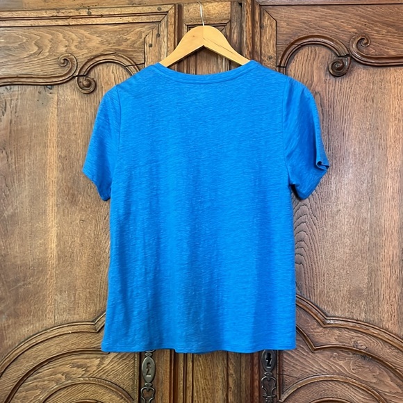 Eileen Fisher Calypso Crew Neck Organic Linen T-Shirt - Picture 9 of 16